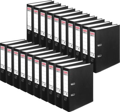 herlitz Ordner maX.file protect, DIN A4, Rückenbreite 80 mm, 20 Stück, schwarz