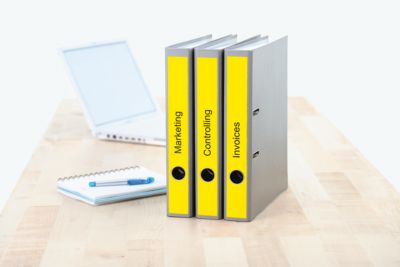 Herma Ordneretiketten A4, 297 mm, permanent haftend/bedruckbar, 100 Stück, gelb