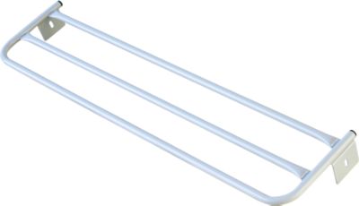 Hutablage für Umkleidebank 1015 mm, Stahl lichtgrau RAL 7035, für Sypro Bänke mit Rückenlehne

