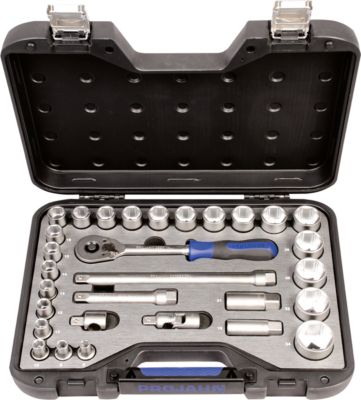Industrie-Steckschlüsselkoffer, 1/2" Größe, 30-tlg.