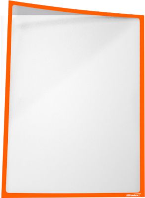 Infotasche, magnetisch, PET-Folie, A4 hoch/quer, orange, 5 Stück