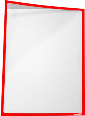 Infotasche, magnetisch, PET-Folie, B 435 x H 312 mm, hoch/quer,  rot, 5 Stück