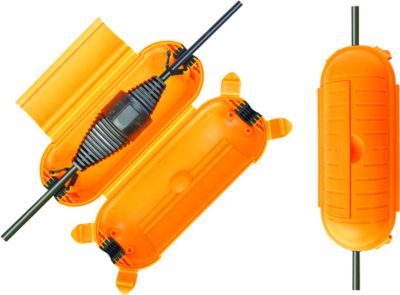 Kabelbox brennenstuhl® Safe-Box BIG, für Kabel-Steckerbindungen, für den Innen- und Aussenbereich, IP44, L 90 x B 215 x H 75 mm, Kunststoff, gelb
