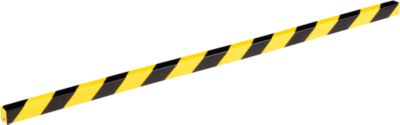 Kantenschutzprofil Durable E8, rechteckig, selbstklebend, für Innen- & Außenbereich, Aussparung 8 mm, L 1000 mm, PU-Schaum, gelb/schwarz