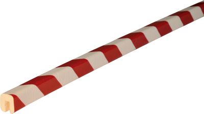 Kantenschutzprofil Typ G, 5-m-Rolle, weiss/rot