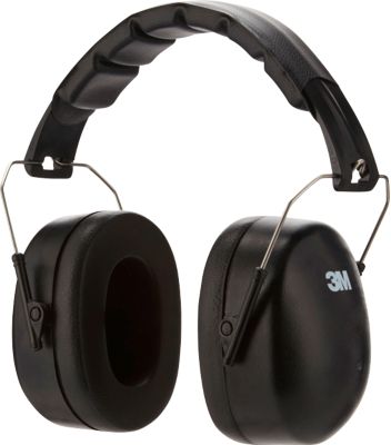 Kapselgehörschutz 3M PELTOR 90563E, faltbarer und verstellbarer Kopfbügel mit Polsterung, SNR-Wert 30 dB, ABS-Kunststoff, schwarz