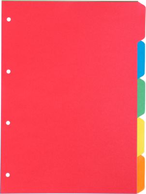 Kartonregister Schäfer Shop Select, 5er Pack, 4-fach Lochung, 160 g/qm Recyclingkarton, 5-teilig