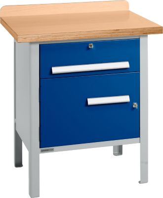 Kastenwerkbank Schäfer Shop Select PWi 75-0, Buche-Dekor Multiplexplatte, bis 750 kg, B 750 x T 700 x H 840 mm
