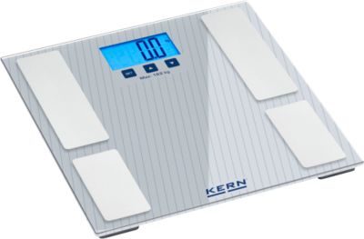 Kern Körperanalysewaage MFB 150K100, Wägebereich 182 kg/Ablesbarkeit 100 g, Batteriebetrieb, Glas