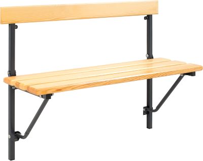 Klappbank, Holz, L 1200 mm, anthrazit (RAL 7016)