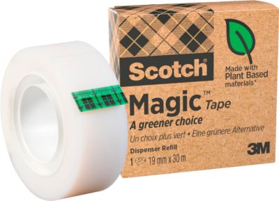Klebeband Scotch® Magic™, universell, von Hand einreißbar, mit Scotch® Tischabrollern kompatibel, 66 % pflanzlicher Klebstoff, L 30 m x B 19 mm, 1 Rolle
