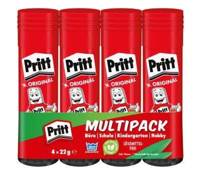 Klebestift PRITT, 4-er Pack, 22 g pro Stift
