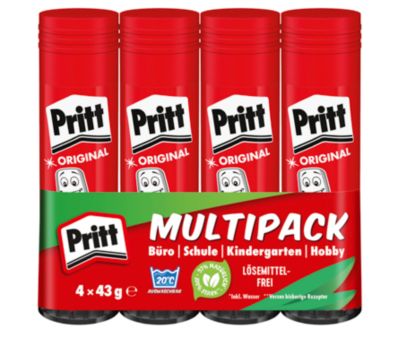 Klebestift PRITT, 4-er Pack, 43 g pro Stift