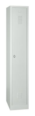 Kleiderspind, B 300 x H 1800 mm, lichtgrau RAL 7035, Drehriegelverschluss