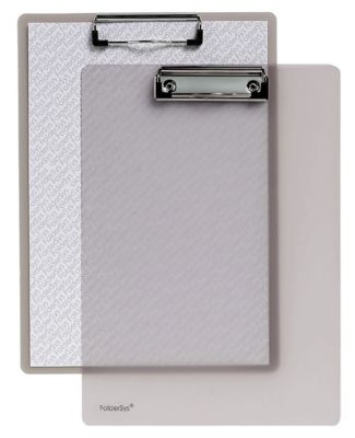 Klemmbrett DIN A4,  Klemme mit schützenden Kunststoffecken, PP, rauch-transparent