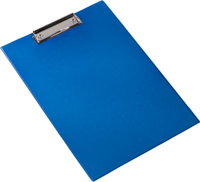 Klemmbrett, DIN A4, Kunststoff, mit Aufhängöse, blau