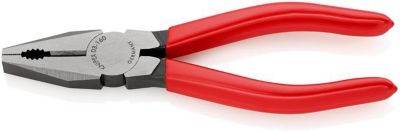 KNIPEX Kombizange, L 160 mm, polierter Kopf, Kunststoffüberzug, für Kabel Ø 10 mm, DIN ISO 5746