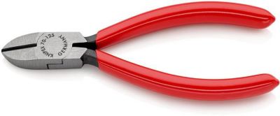 KNIPEX Seitenschneider, L 125 mm, Kopf poliert, Vanadin-Elektrostahl, Griff Kunststoffüberzug, DIN ISO 5749