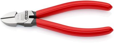 KNIPEX Seitenschneider, L 140 mm, Kopf poliert, Vanadin-Elektrostahl, Schneidenhärte 62 HRC, Kunststoffgriff