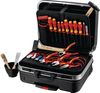 KNIPEX Werkzeugkoffer Big Basic Move, für Elektroinstallation, inkl. 24-tlg. Werkzeug, B 515 x T 430 x H 280 mm, ABS-Kunststoff, schwarz