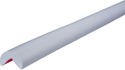 Knuffi® Eckschutz Typ A Removable, selbstklebend, wiederverwendbar, stoßdämpfend, PU-Schaum, 1 m, -40 °C bis +80 °C, weiß