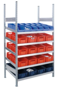 Komplettregal MBR 3000, Grundfeld, 3 schräge Fachebene, 1536 x 500 x 1292 mm