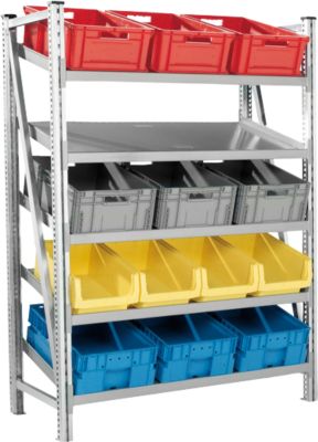 Komplettregal R 7000, 5 schräge Fachebenen, T 600 x B 1283 mm