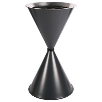 Konischer Standaschenbecher Diabola ECO, Alu-Einlegeschale, H 710 mm, ø 400 mm, anthrazit