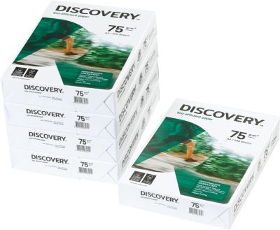 Kopierpapier Discovery, ökoeffizient, DIN A4, 75 g/m², 5 x 500 Blatt