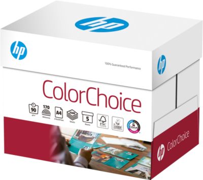 Kopierpapier Hewlett Packard ColorChoice, DIN A4, 90 g/m², hochweiß, 1 Karton = 5 x 500 Blatt