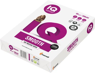 Kopierpapier Mondi IQ Smooth, DIN A4, 80 g/m², hochweiß, 1 Paket = 500 Blatt