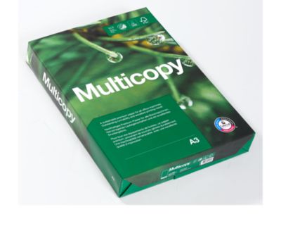 Kopierpapier Multicopy, DIN A3, 90 g/m², reinweiß, 1 Paket = 500 Blatt