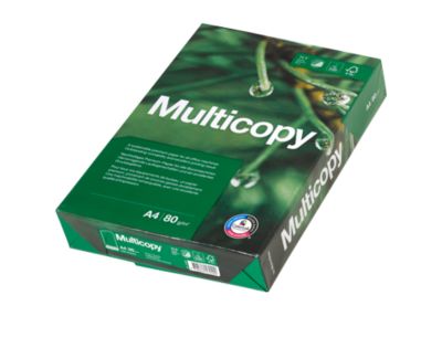Kopierpapier Multicopy, DIN A4, 80 g/m², hochweiß, 1 Paket = 500 Blatt