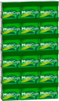 Kopierpapier Multicopy, DIN A4, 80 g/m², hochweiß, 1 Palette = 100 x 500 Batt
