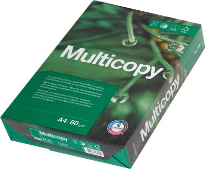 Kopierpapier Multicopy, DIN A4, 80 g/m², weiß, 2 Karton = 10 x 500 Blatt