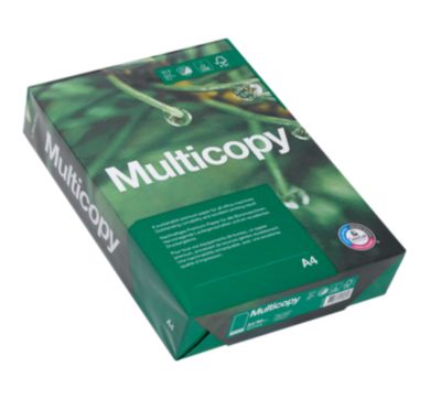 Kopierpapier Multicopy, DIN A4, 90 g/m², hochweiß, 1 Karton = 5 x 500 Blatt