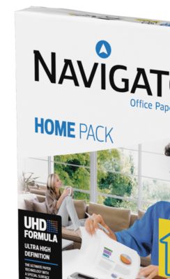 Kopierpapier Navigator Home Pack, DIN A4, 80 g/m², hochweiß, 1 Paket = 250 Blatt