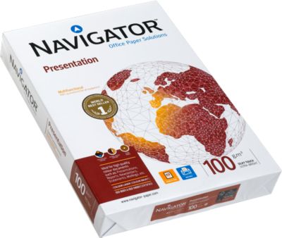 Kopierpapier Navigator Presentation, DIN A3, 100 g/m², hochweiß, 1 Paket = 500 Blatt