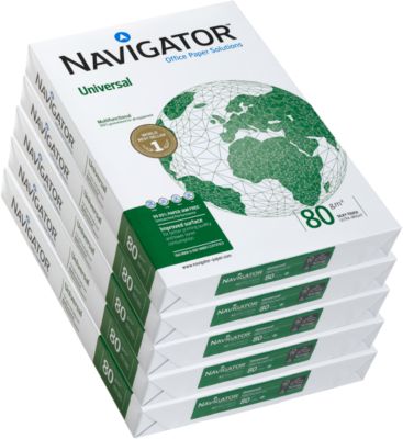 Kopierpapier Navigator Universal, DIN A3, 80 g/m², hochweiß, 1 Karton = 5 x 500 Blatt