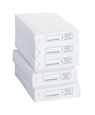 Kopierpapier Standard, DIN A4, 80 g/m², weiß, 1 Karton = 5 x 500 Blatt