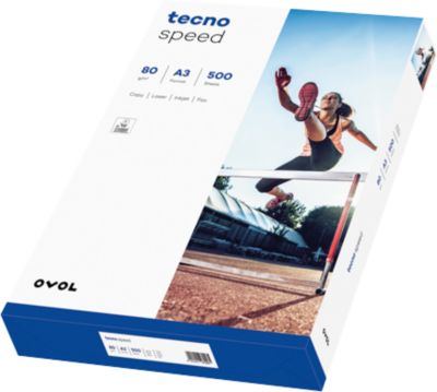 Kopierpapier tecno speed, DIN A3, 80 g/m², weiß, 1 Karton = 5 x 500 Blatt