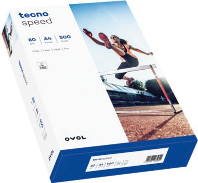 Kopierpapier tecno speed, DIN A4, 80 g/m², weiß, 2 Karton = 10 x 500 Blatt