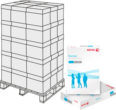 Kopierpapier Xerox Business ECF, DIN A4, 80 g/m², weiß, 1 Palette = 240 x 500 Blatt