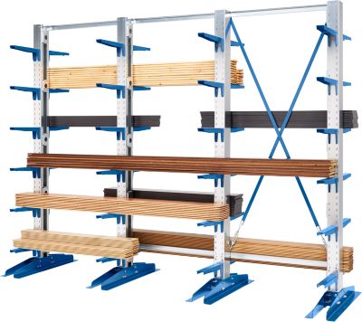 Kragarmregal KRM, 2000 x 3000 mm, Kragarm 400 mm