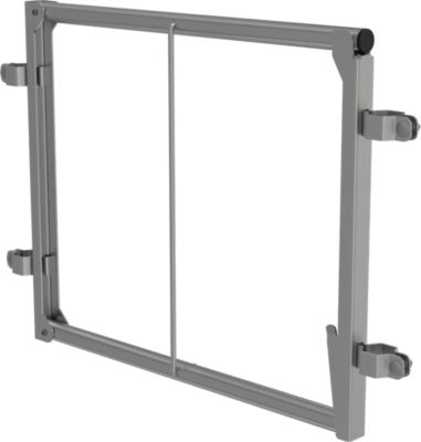 KRAUSE Durchgangssperre Podestleiter, selbstschließende Sicherungstür, für Ø 40 mm Rundrohr, Treppenbereich sichern, 640x530 mm