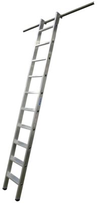 KRAUSE Regalleiter, Aluminium, mit 1 Paar Einhängehaken, 6 Stufen