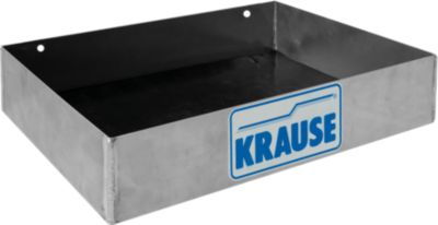KRAUSE Werkzeugablage für Handlauf Ø 40 mm, klemmbar mit Flügelmuttern, rutschfeste Gummieinlage, 500x300 mm, bis 10 kg