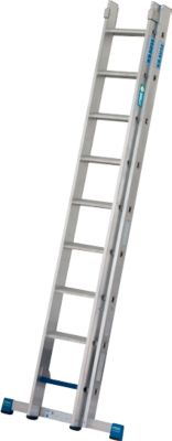 Krause zweitlg. Schiebeleiter, 2 x 9 Sprossen, TRBS 2121 2-konform, Trigon-Traverse