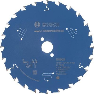 Kreissägeblatt AD 165mm Z.24 WZ Bohr.20mm Schnitt-B.2mm HM BOSCH