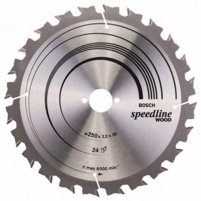 Kreissägeblatt Speedline Wood AD 250mm Z.24 WZ Schnitt-B.3,2mm BOSCH